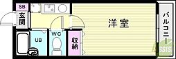 グラシア高丸 1Kの間取図画像