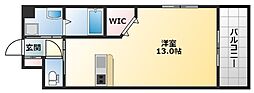 PHOENIX Clove Tomoi 4階ワンルームの間取り