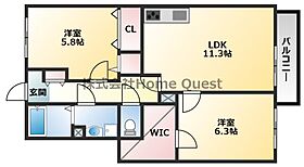 大阪府八尾市老原1丁目（賃貸アパート2LDK・1階・56.11㎡） その2