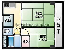 大阪府柏原市国分本町3丁目（賃貸アパート2K・1階・38.00㎡） その2