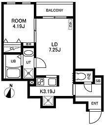 Cherim和白V 1LDKの間取図画像