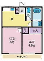 ピース  ｜ 山梨県甲府市天神町（賃貸アパート2K・2階・39.78㎡） その2