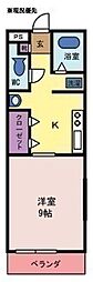 オーランド 1Kの間取図画像