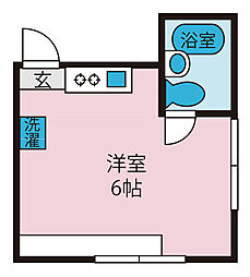 Be-ハウス ワンルームの間取図画像