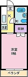 ハイツ川口 1Kの間取図画像