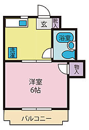 ハイツ丸山 1Kの間取図画像