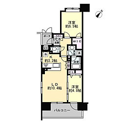 フェルモ千葉ミッドレジデンス 2LDKの間取図画像