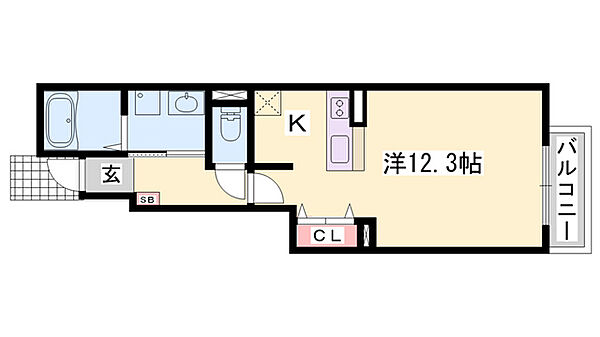 サウスローレル ｜兵庫県姫路市広畑区蒲田5丁目(賃貸アパート1K・1階・32.90㎡)の写真 その2