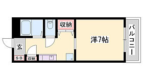 兵庫県姫路市飾磨区玉地1丁目（賃貸マンション1K・3階・21.87㎡） その2