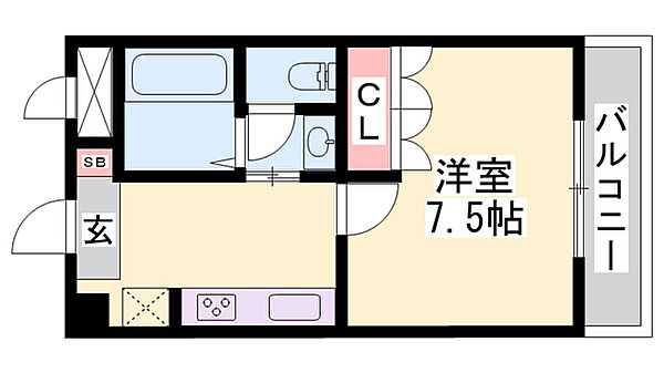 コンフォールK ｜兵庫県姫路市花田町小川(賃貸アパート1K・2階・24.80㎡)の写真 その2