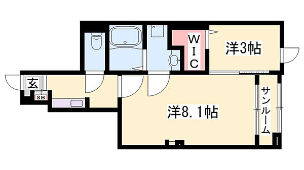 Noble II ｜兵庫県姫路市土山2丁目(賃貸アパート1SK・1階・36.96㎡)の写真 その2