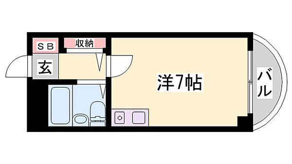 カルム白鷺 ｜兵庫県姫路市忍町(賃貸マンション1R・3階・17.00㎡)の写真 その2