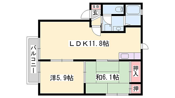 パークアヴェニュー ｜兵庫県姫路市広畑区蒲田2丁目(賃貸アパート2LDK・2階・50.78㎡)の写真 その1