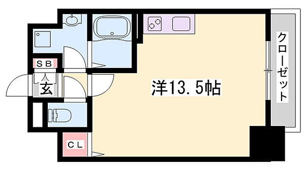 レジデンスｈ忍町 ｜兵庫県姫路市忍町(賃貸マンション1R・5階・32.43㎡)の写真 その2