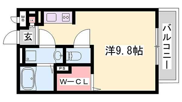 フルール恵比寿 ｜兵庫県三木市大塚2丁目(賃貸アパート1R・2階・26.33㎡)の写真 その2