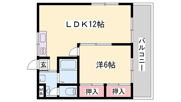 ロイヤルメゾン白浜 ｜兵庫県姫路市白浜町(賃貸マンション1LDK・1階・42.18㎡)の写真 その2