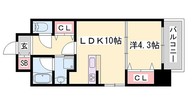 ＭＩＳＴＲＡＬ姫路駅前 ｜兵庫県姫路市神屋町6丁目(賃貸マンション1LDK・10階・40.00㎡)の写真 その2