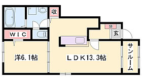 メルヴェイユＣ  ｜ 兵庫県たつの市誉田町福田（賃貸アパート1LDK・1階・50.01㎡） その2