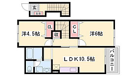 アメニティカスガIII  ｜ 兵庫県西脇市高田井町（賃貸アパート2LDK・2階・51.67㎡） その2