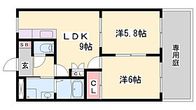 ビアンシャトレーン  ｜ 兵庫県加古川市野口町長砂（賃貸アパート2LDK・1階・45.63㎡） その2