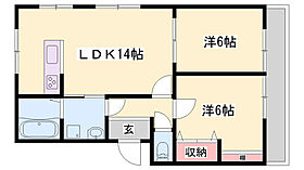 島ハイツ  ｜ 兵庫県姫路市飾磨区下野田4丁目（賃貸アパート2LDK・1階・61.95㎡） その2