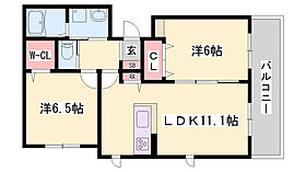 シャーメゾン・ダヴ  ｜ 兵庫県加古川市加古川町木村（賃貸アパート2LDK・2階・56.76㎡） その2