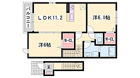 ラフレシールあぼしＤ  ｜ 兵庫県姫路市網干区北新在家（賃貸アパート2LDK・2階・57.64㎡） その2