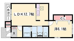 フェリシテ  ｜ 兵庫県加古川市加古川町稲屋（賃貸アパート1LDK・1階・46.03㎡） その2