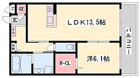 サザンクロスI  ｜ 兵庫県姫路市南畝町2丁目（賃貸アパート1LDK・2階・50.05㎡） その2