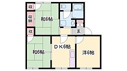 叶い坂2号 3DKの間取図画像