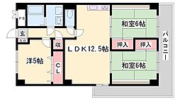 メゾン花北 3LDKの間取図画像