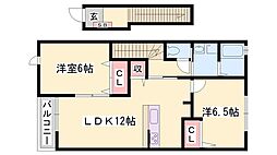 ピエ・デル・モンテ2 2LDKの間取図画像