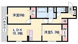 ディールーム国芳 1LDKの間取図画像
