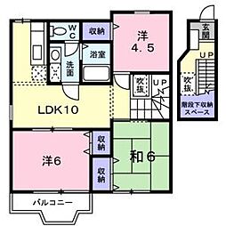 ヒューマンドエル 3LDKの間取図画像