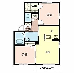 シャーメゾンシアメーセ 2LDKの間取図画像