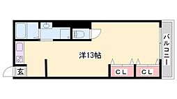 フェリーチェ手柄 1Kの間取図画像