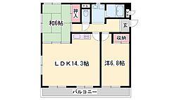 セントラルメゾン 2LDKの間取図画像
