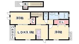 アウローラN 2LDKの間取図画像