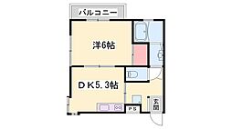 シャトリエ1 1DKの間取図画像