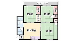 コーポ博 3DKの間取図画像