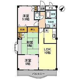 グランディール大幸 3LDKの間取図画像