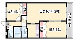 グランパークス 2LDKの間取図画像