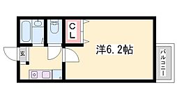 クリエイト太子 1Kの間取図画像