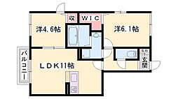 ラポールメゾン 2LDKの間取図画像