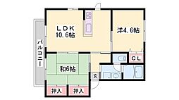 ココナッツハウス2 2LDKの間取図画像
