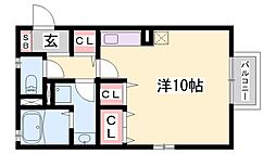 エクセルハイム ワンルームの間取図画像