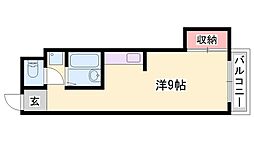 レジデンス西庄 ワンルームの間取図画像