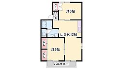 モントン 2LDKの間取図画像