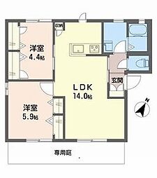 サンコート・赤坂B棟 2LDKの間取図画像