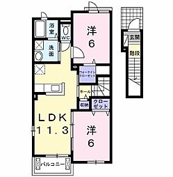 リラ・フェンテ 2LDKの間取図画像